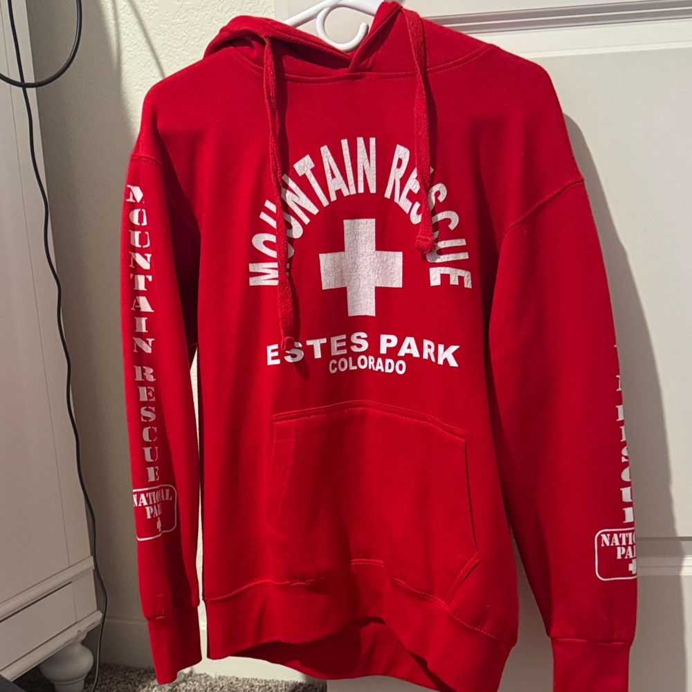 Estes Park Mountain Rescue Red Hooded Sweatshirt